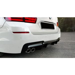 X-Form Rear Bumper Lip Gloss Black ABS Plastic BMW 5-serie