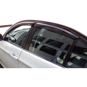 SK-Import Front and Rear Side Window Visor Stick-on 4-Doors Smoke Plastic BMW 3-serie