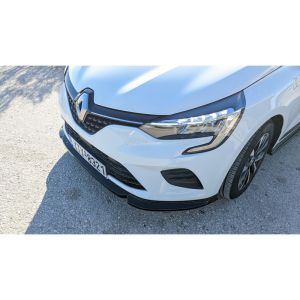 Motordrome Front Bumper Lip 5-Doors Black ABS Plastic Renault Clio