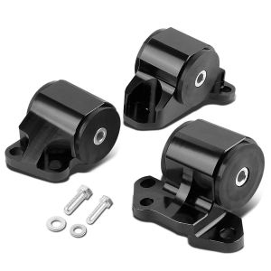 SK-Import Engine Mounts 2 Hole Black Billet Aluminium Honda Civic