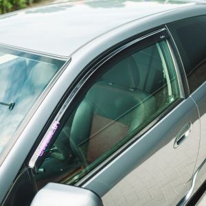 SK-Import Front Side Window Visor Stick-on JDM Style 3-Doors Smoke Plastic Honda Civic