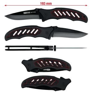 KS tools Folding knife with locking mechanism 25mm Black