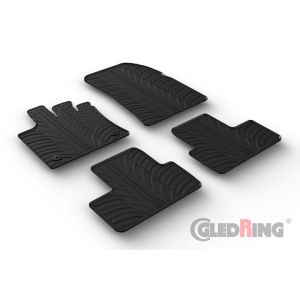Gledring Car Mats Black Rubber Renault Captur