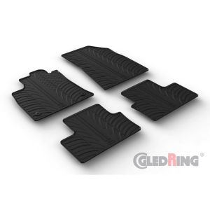 Gledring Car Mats Black Rubber Renault Clio