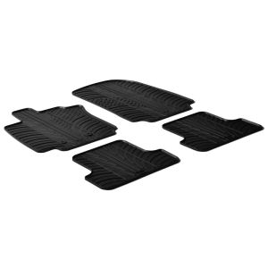 Gledring Car Mats Black Rubber Renault Clio