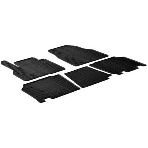 Gledring Car Mats Black Rubber Renault Kangoo
