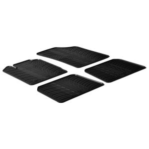 Gledring Car Mats Black Rubber Renault Clio
