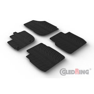 Gledring Car Mats Black Rubber Honda Jazz