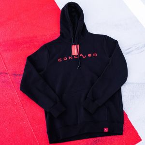 Concaver Hoodie Unisex Black Cotton