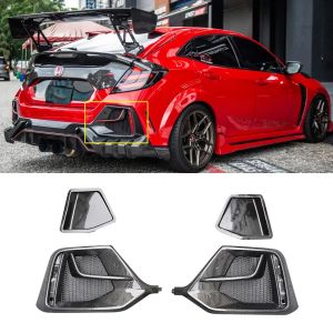 CarbonWorks Rear Fog Light Covers Carbon Honda Civic