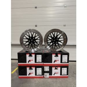 JR-Wheels JR23 SECOND CHANCE Wheels 18 Inch 8.5J ET20-48 Custom PCD Flow Form Gloss Black Machined Lip