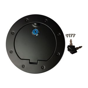 SK-Import Fuel Tank Cover Black Aluminum Jeep Wrangler