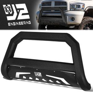 J2 Engineering Front Bull Bar Black Steel Dodge Ram