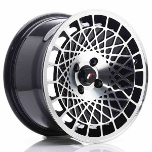JR-Wheels JR14 Wheels 15 Inch 8J ET15-25 Custom PCD Cast Gloss Black Machined Face