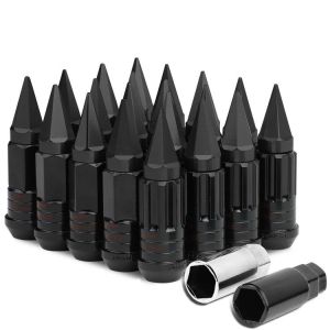 SK-Import Wheel Nuts Spiked Black 25mm M12x1,5 Aluminum