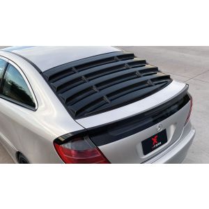 X-Form Rear Window Louvers Gloss Black ABS Plastic Mercedes C-Class