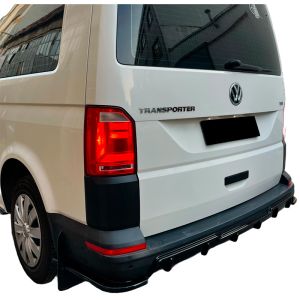 Oneway Rear Bumper Corners Black ABS Plastic Volkswagen Transporter