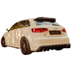 Oneway Rear Diffuser Black ABS Plastic Audi S3