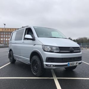 Oneway Front and Rear Wheel Arch Extensions Black ABS Plastic Volkswagen Transporter