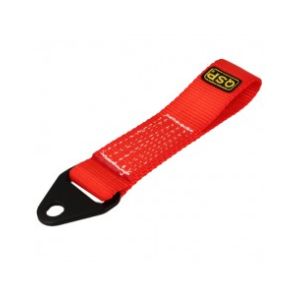 QSP Front Tow Hooks Heavy Duty Red Nylon