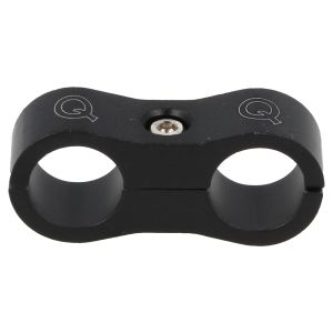 QSP Hose Clamp Double Black 20mm Aluminum
