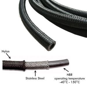 QSP Braided Hose Black Rubber