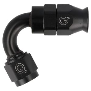 QSP Hose Adapter PTFE 120 Degrees Black Aluminum