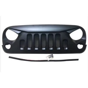 SK-Import Sport Grill Angry Style Black ABS Plastic Jeep Wrangler