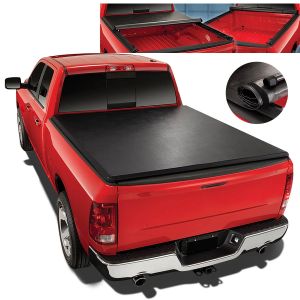 SK-Import Truck Bed Cover Roll-Up Black Vinyl Ford F150