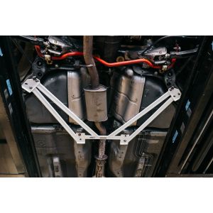 Ultra Racing Rear Crossmember Brace 4 Points White Steel Nissan 350Z