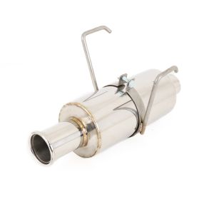 SK-Import Rear Universal Muffler Spoon Style Polished 63.5mm Stainless Steel