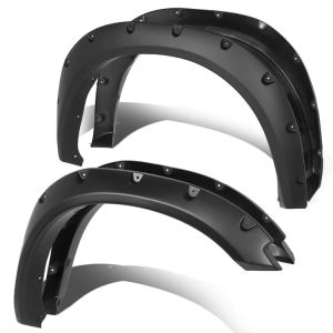 ABS Dynamics Front and Rear Fender Flares Flat Black ABS Plastic Dodge Ram