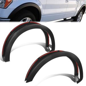 ABS Dynamics Front and Rear Fender Flares Flat Black ABS Plastic Ford F150