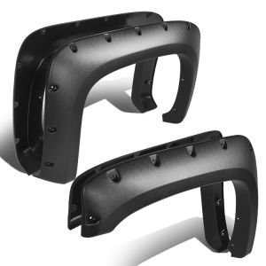 ABS Dynamics Front and Rear Fender Flares Flat Black ABS Plastic Chevrolet Silverado