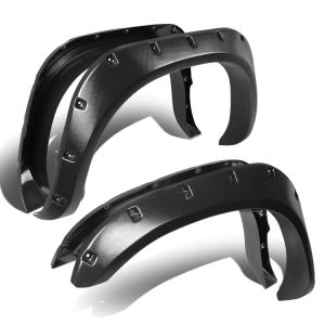 ABS Dynamics Front and Rear Fender Flares Pocket Rivet Style Black ABS Plastic Dodge Ram