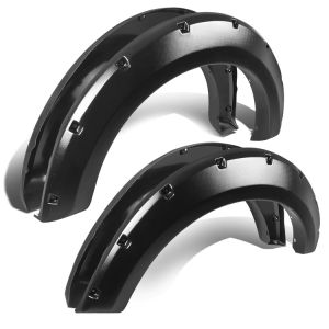 ABS Dynamics Front and Rear Fender Flares Pocket Rivet Style Black ABS Plastic Ford F150