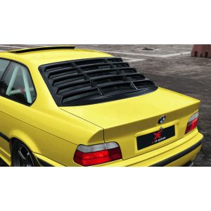 X-Form Rear Window Louvers Gloss Black ABS Plastic BMW 3-serie