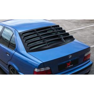 X-Form Rear Window Louvers Gloss Black ABS Plastic BMW 3-serie