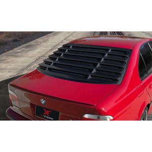 X-Form Rear Window Louvers Gloss Black ABS Plastic BMW 5-serie