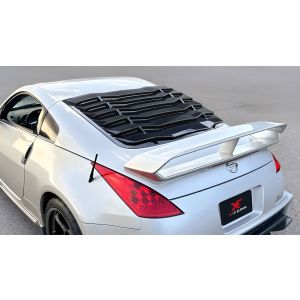 X-Form Rear Window Louvers Gloss Black ABS Plastic Nissan 350Z