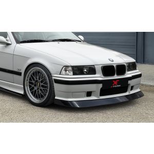 X-Form Front Bumper Lip Gloss Black ABS Plastic BMW 3-serie
