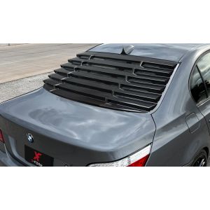 X-Form Rear Window Louvers Gloss Black ABS Plastic BMW 5-serie