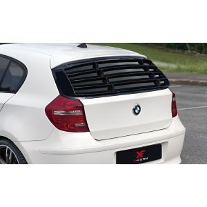 X-Form Rear Window Louvers Gloss Black ABS Plastic BMW 1 Serie