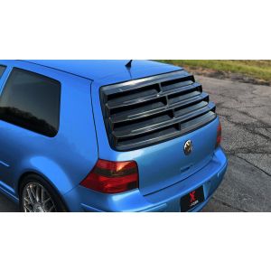 X-Form Rear Window Louvers Gloss Black ABS Plastic Volkswagen Golf