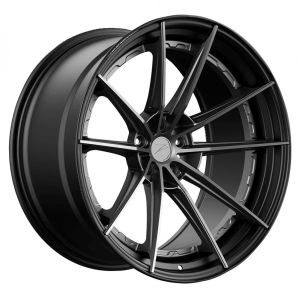 Z-Performance ZP Modular 1 2 Piece Forged Wheels 20 Inch 11J ET40 5x120 Extreme Concave Flat Gun Metal Gloss Black Lip