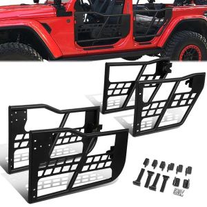 SK-Import Front and Rear Doors Tubular Black Steel Jeep Wrangler