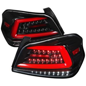 SK-Import Rear Tail Light LED Black Housing ABS Plastic Subaru Impreza