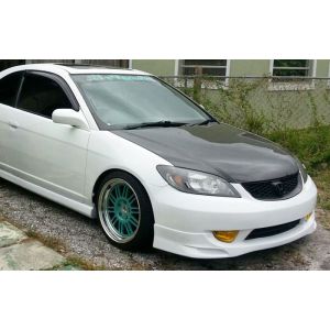 PU Design Front Bumper Lip JDM Style Black Polyurethane Honda Civic Facelift