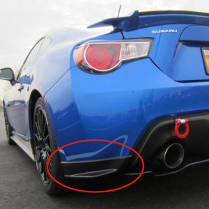 SK-Import Rear Bumper Lip STI Style Black ABS Plastic Subaru,Toyota Pre Facelift