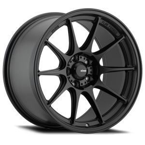König Dekagram Wheels 15 Inch 10J ET25 4x100 Flow Form Semi Flat Black